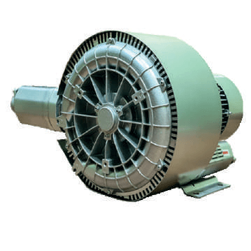 Yash Blowers YEBL-DS double stage turbine blower — twin-stage side-channel housing with two impellers in series on one motor shaft